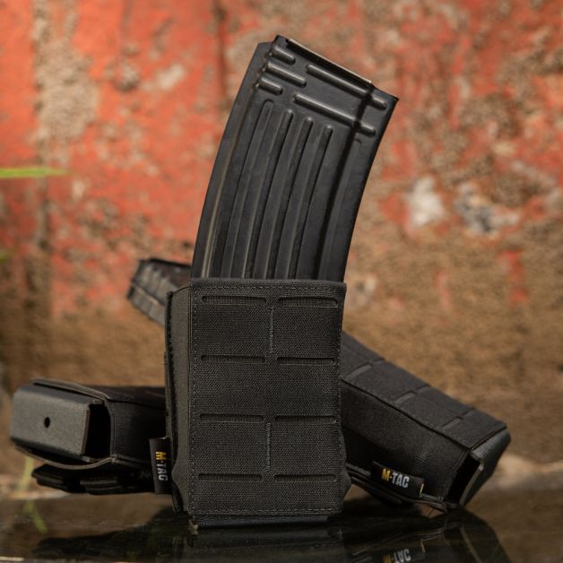 M-Tac подсумок для магазина на резинке (10 см) Laser Cut Black