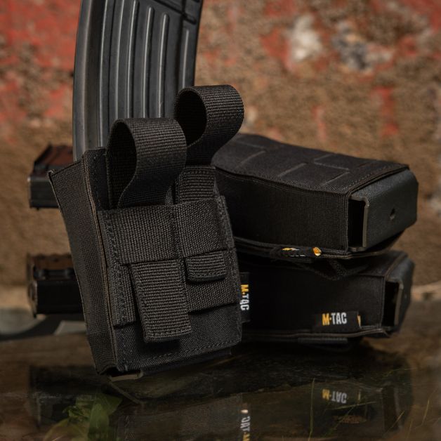 M-Tac подсумок для магазина на резинке (10 см) Laser Cut Black