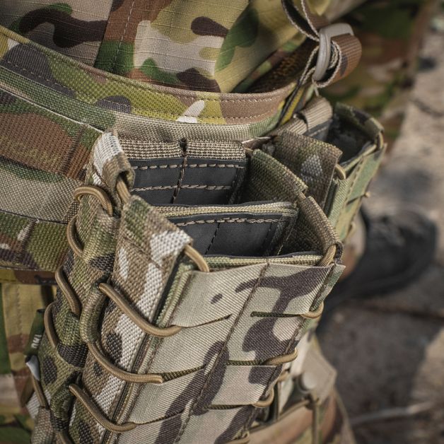 M-Tac подсумок для магазина открытый двойной Laser Cut Gen.3 Multicam