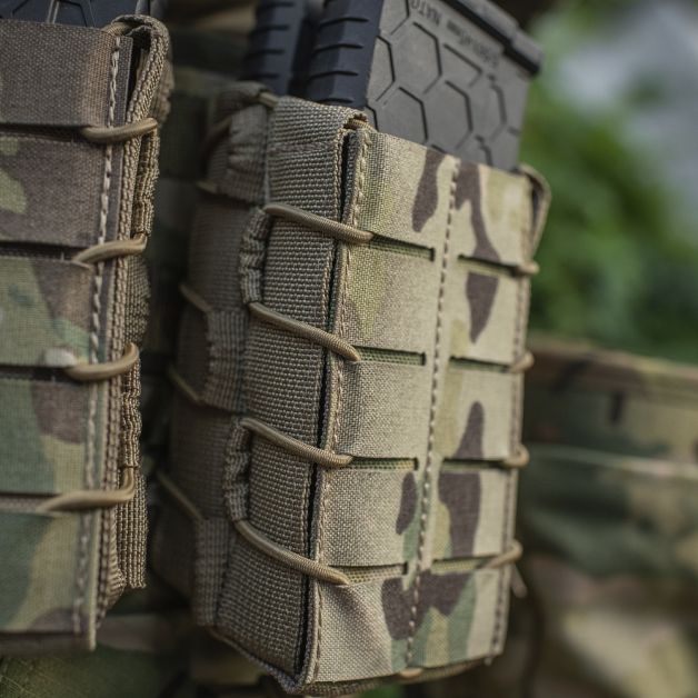 M-Tac подсумок для магазина открытый двойной Laser Cut Multicam