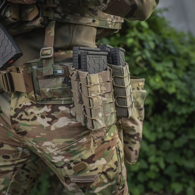 M-Tac подсумок для магазина открытый двойной Laser Cut Multicam