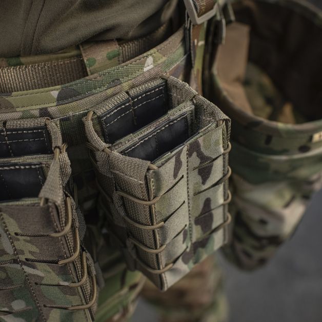 M-Tac подсумок для магазина открытый двойной Laser Cut Multicam