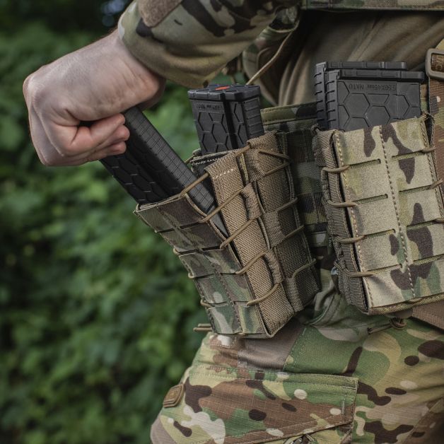 M-Tac подсумок для магазина открытый двойной Laser Cut Multicam