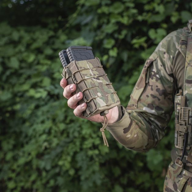 M-Tac подсумок для магазина открытый двойной Laser Cut Multicam