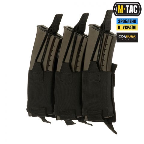 M-Tac подсумок эластичный на 3 магазина Elite Black