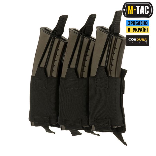 M-Tac подсумок эластичный на 3 магазина Elite Black