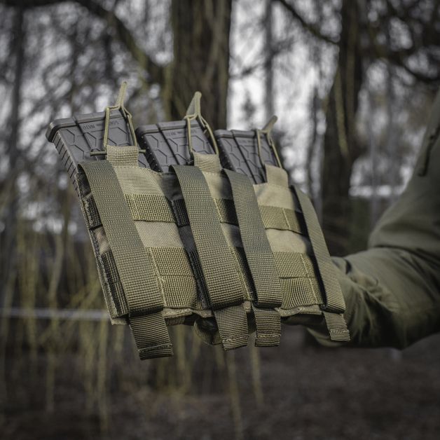 M-Tac подсумок эластичный на 3 магазина Elite Ranger Green