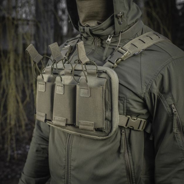 M-Tac подсумок эластичный на 3 магазина Elite Ranger Green