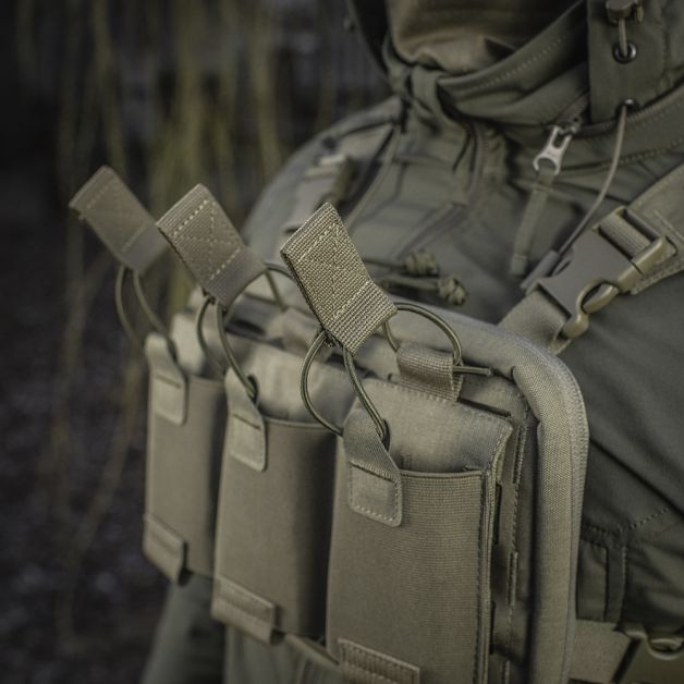M-Tac подсумок эластичный на 3 магазина Elite Ranger Green