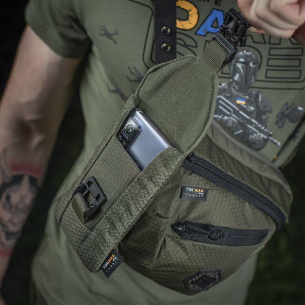 M-Tac подсумок для смартфона Elite Large Hex Ranger Green