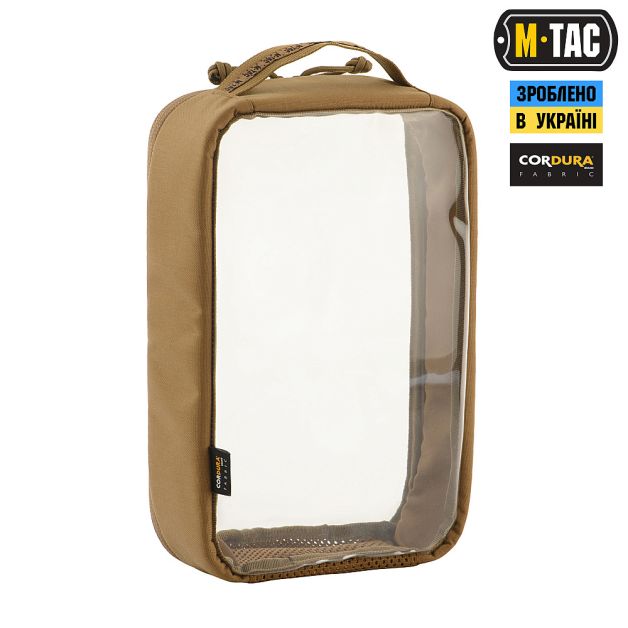M-Tac органайзер утилитарный прозрачный Elite Large (30х19 см) Coyote