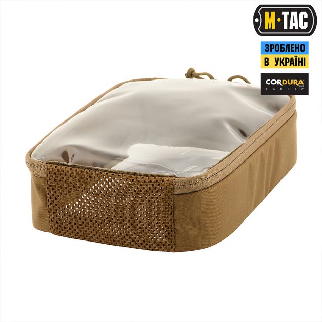 M-Tac органайзер утилитарный прозрачный Elite Large (30х19 см) Coyote