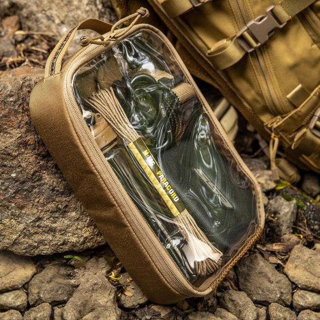 M-Tac органайзер утилитарный прозрачный Elite Large (30х19 см) Coyote