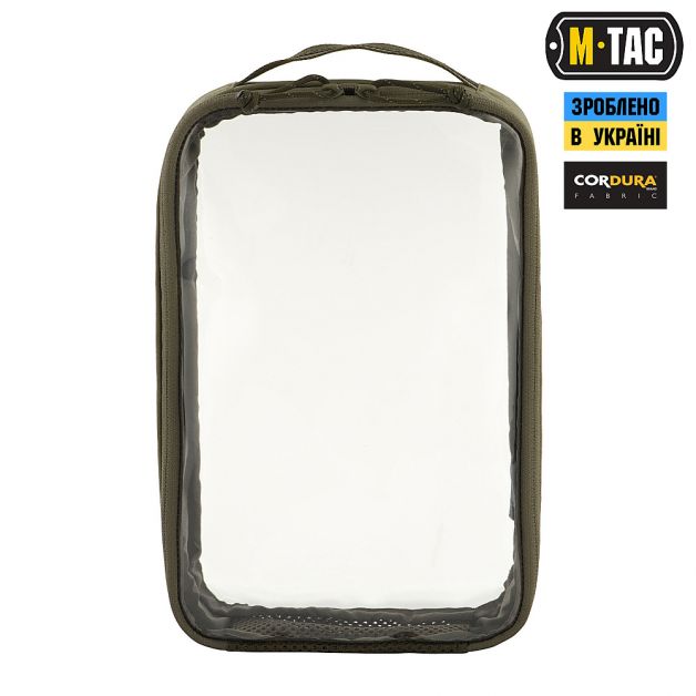 M-Tac органайзер утилітарний прозорий Elite Large (30х19 см) Ranger Green