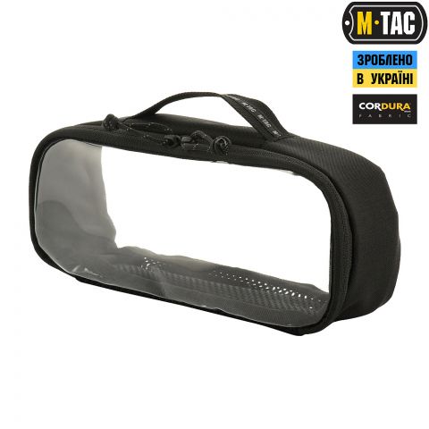 M-Tac органайзер утилитарный прозрачный Elite Medium (26х11 см) Black