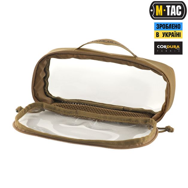 M-Tac органайзер утилитарный прозрачный Elite Medium (26х11 см) Coyote