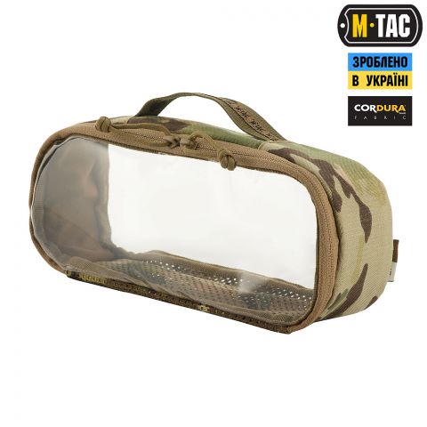 M-Tac органайзер утилитарный прозрачный Elite Medium (26х11 см) Multicam