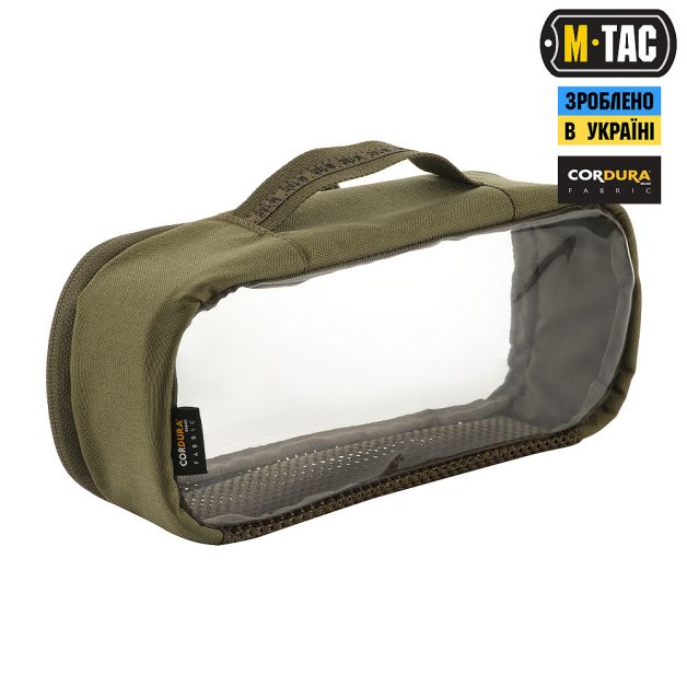 M-Tac органайзер утилитарный прозрачный Elite Medium (26х11 см) Ranger Green