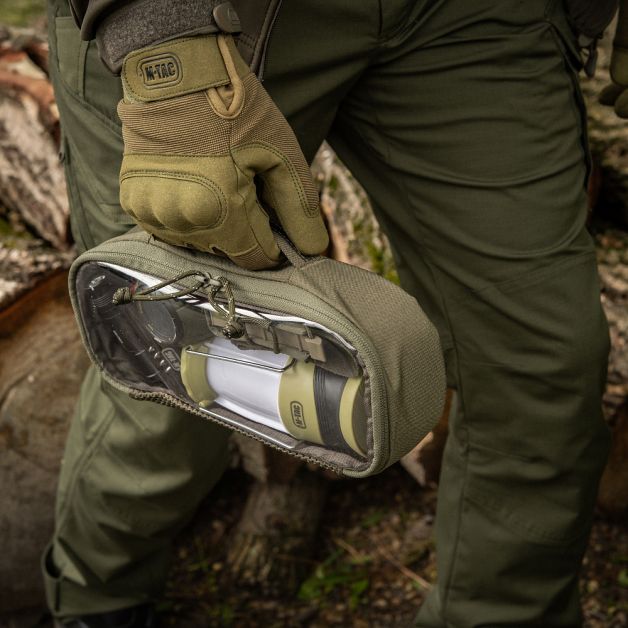 M-Tac органайзер утилитарный прозрачный Elite Medium (26х11 см) Ranger Green