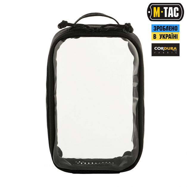 M-Tac органайзер утилитарный прозрачный Elite Small (22х14 см) Black