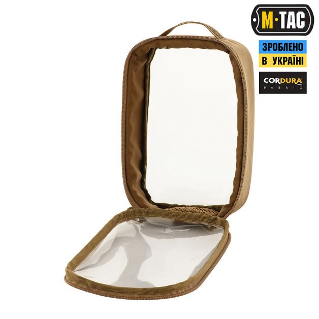M-Tac органайзер утилитарный прозрачный Elite Small (22х14 см) Coyote