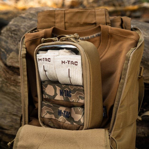 M-Tac органайзер утилитарный прозрачный Elite Small (22х14 см) Coyote