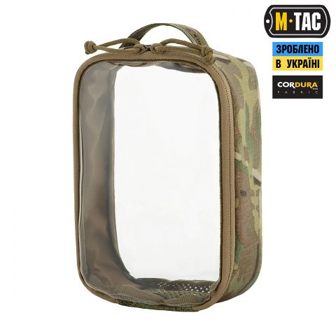 M-Tac органайзер утилитарный прозрачный Elite Small (22х14 см) Multicam