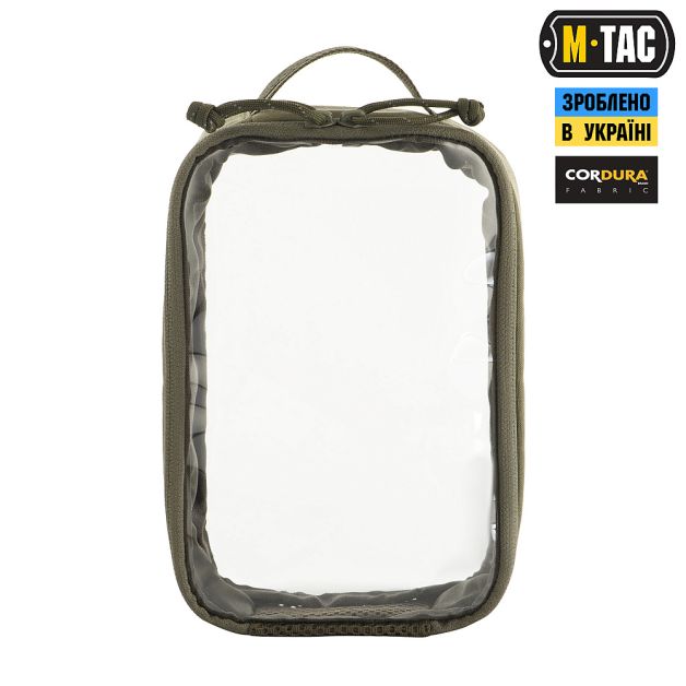 M-Tac органайзер утилитарный прозрачный Elite Small (22х14 см) Ranger Green