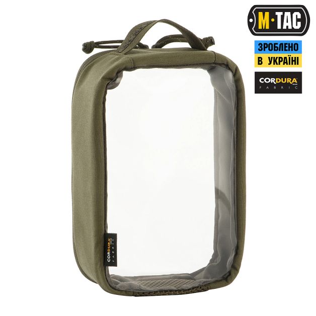 M-Tac органайзер утилитарный прозрачный Elite Small (22х14 см) Ranger Green