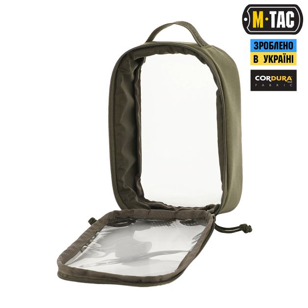 M-Tac органайзер утилитарный прозрачный Elite Small (22х14 см) Ranger Green