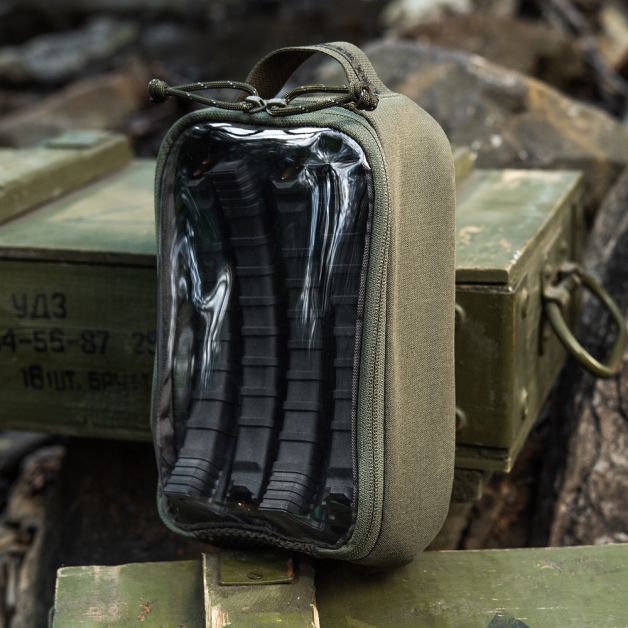 M-Tac органайзер утилитарный прозрачный Elite Small (22х14 см) Ranger Green