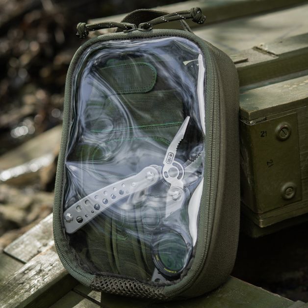 M-Tac органайзер утилитарный прозрачный Elite Small (22х14 см) Ranger Green