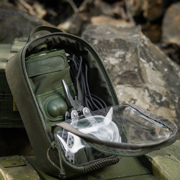 M-Tac органайзер утилитарный прозрачный Elite Small (22х14 см) Ranger Green