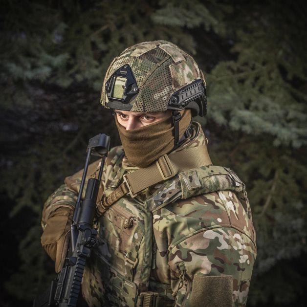 M-Tac кавер на шлем под Shroud Multicam
