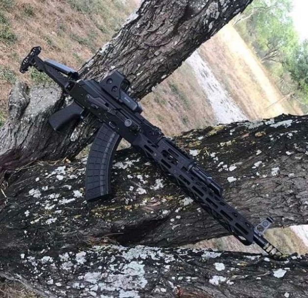 Крук цівка для АК довге с кріпленням M-Lok Black