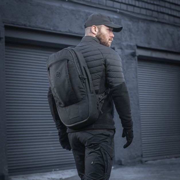 M-Tac рюкзак однолямочный Agent Elite Hex Black
