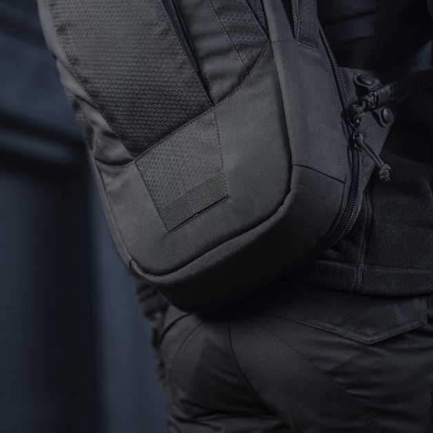 M-Tac рюкзак однолямочный Agent Elite Hex Black