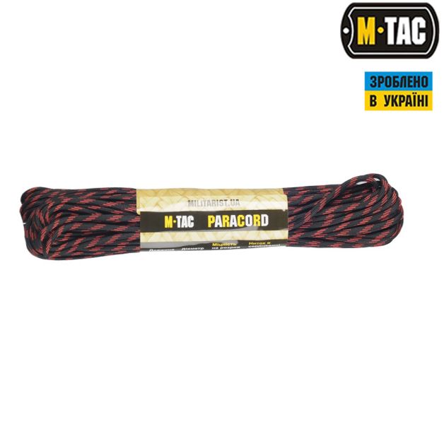 M-Tac паракорд 550 type III Thin Red Line 30м