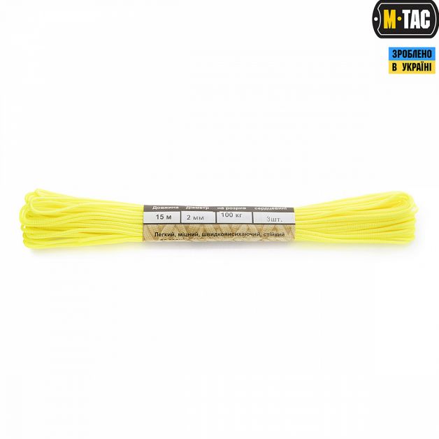 M-Tac паракорд Minicord Neon Yellow 15м