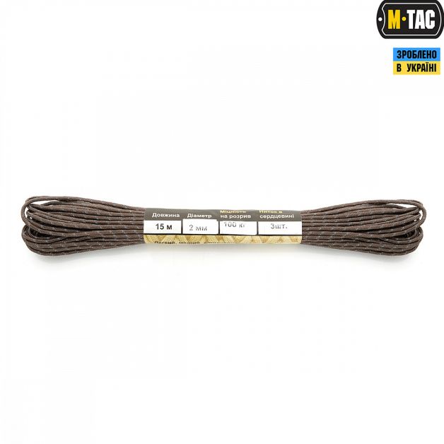 M-Tac паракорд Minicord Reflective Chocolate Brown 15м