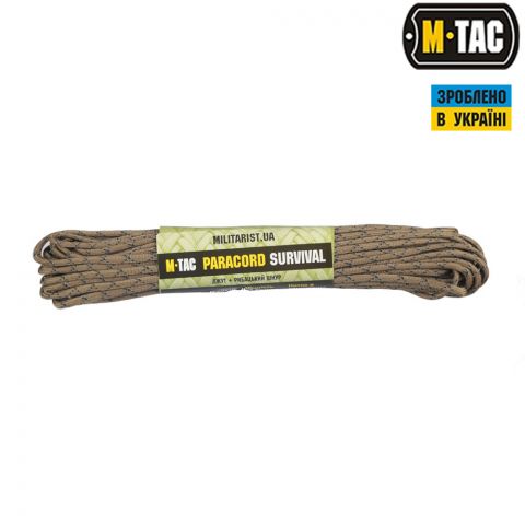 M-Tac паракорд Survival Coyote Camo Diamond 15м