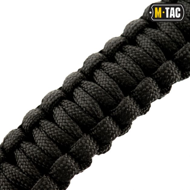 M-Tac браслет паракорд с искровысекателем и свистком Black