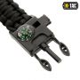 M-Tac браслет паракорд с искровысекателем и свистком Black