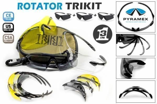 Очки защитные Pyramex Rotator Trikit (набор)