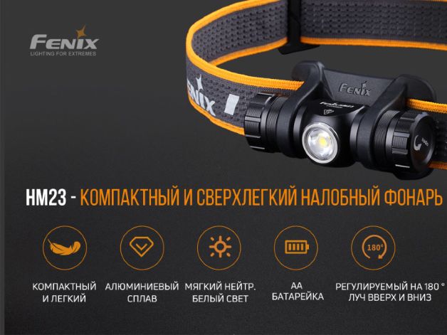 Fenix фонарь налобный HM23
