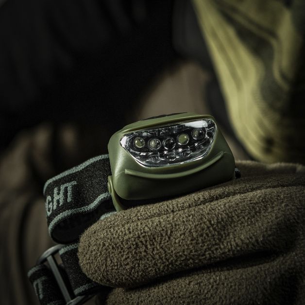 M-Tac фонарь налобный 4+1 LED Olive