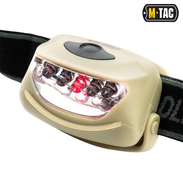 M-Tac фонарь налобный 4+1 LED