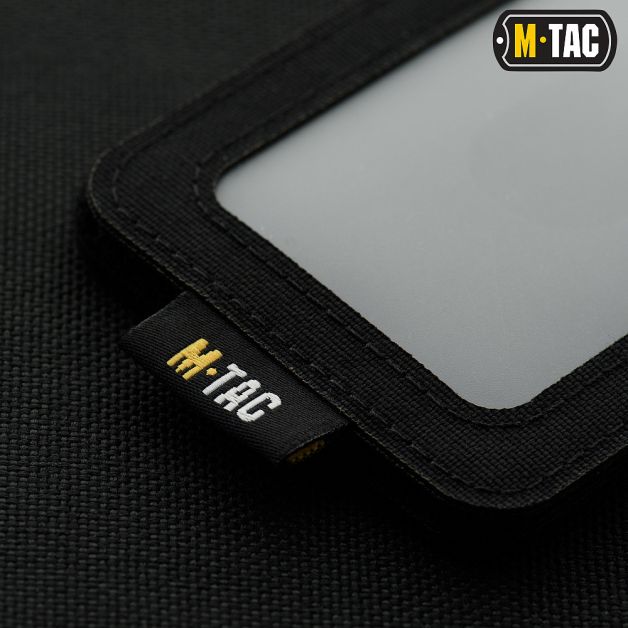 M-Tac бейдж с прозрачной панелью Black