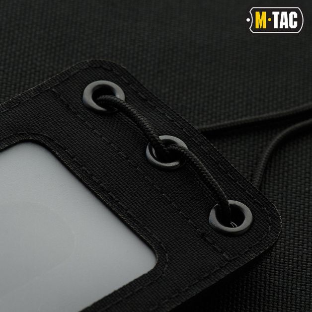 M-Tac бейдж с прозрачной панелью Black