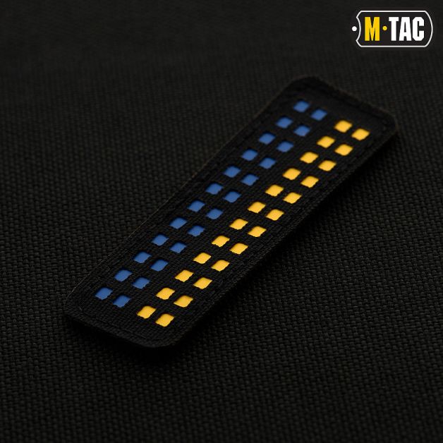 M-Tac нашивка прапор України 25х80 Laser Cut Black/Yellow/Blue
